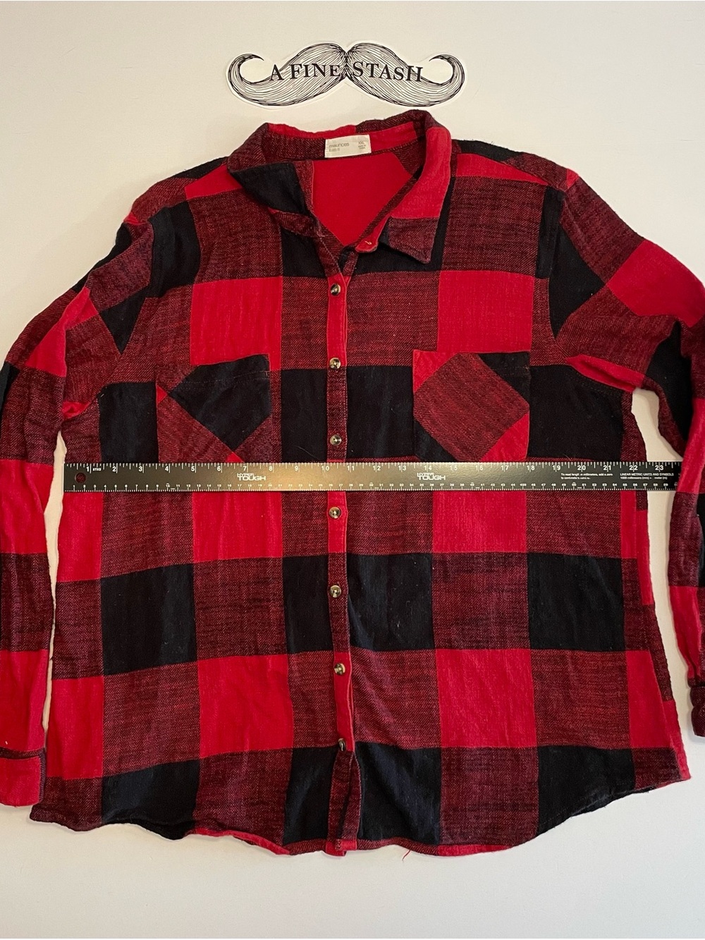 Maurices Red and Black Plaid Button-Down Shirt - Casual Fit